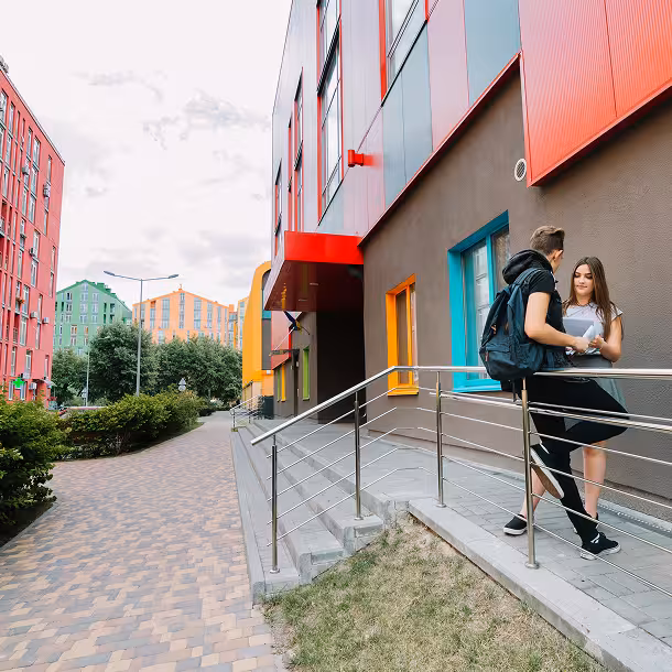 Near libraries, dorms, and common areas
