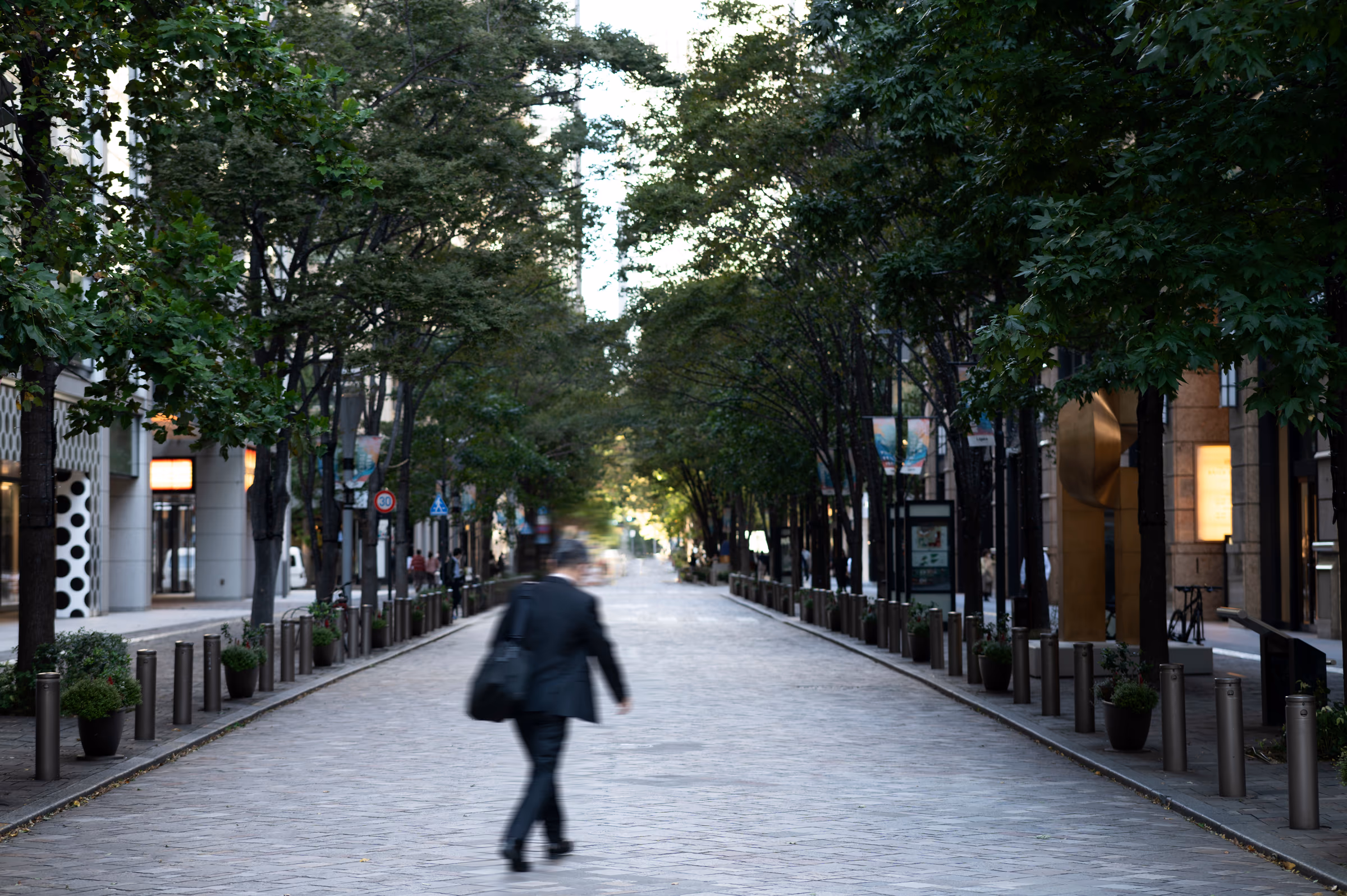 Pedestrian zones and waiting areas