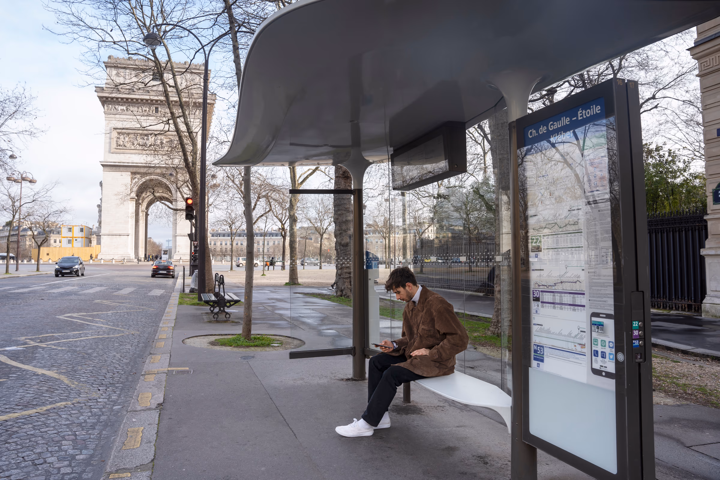 Urban and suburban bus stops