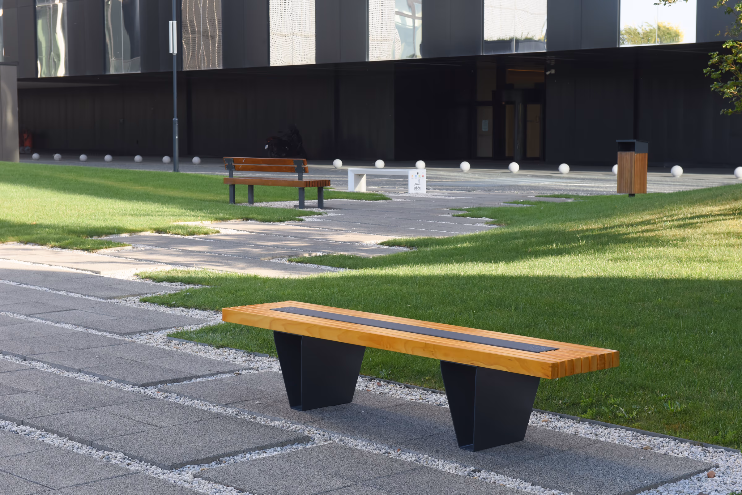 SmartBeam bench on campus